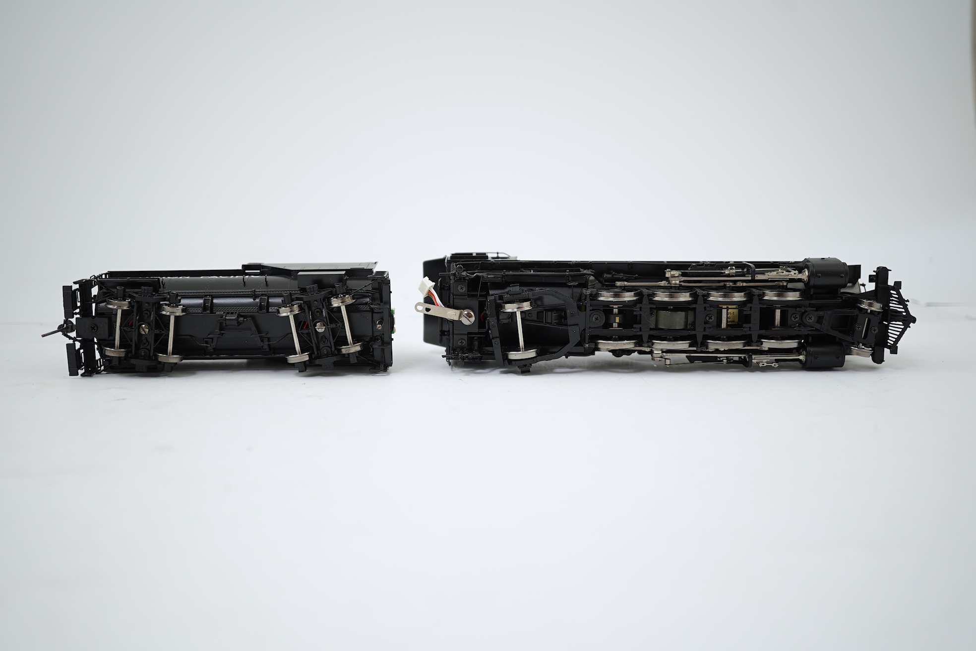 A boxed HO gauge Overland Models Inc. model of Union Pacific MK-7, 2262, 2-8-2 locomotive with bogie tender, powered for two rail operation.
